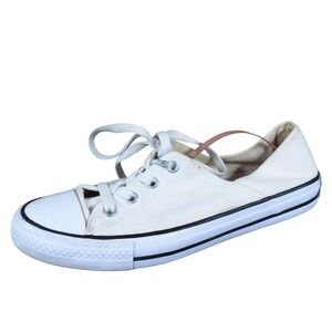 Converse Shoreline Women Athletic Slip On Sneaker Size 9 Casual White Fabric